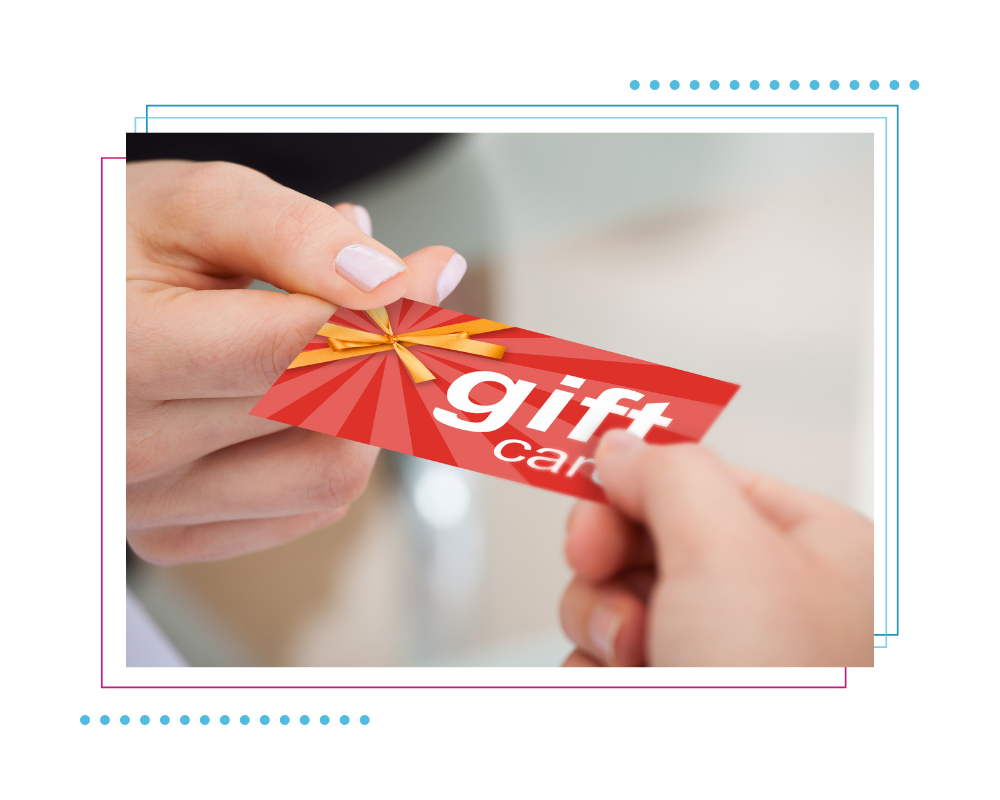 Gift Cards Graphic for How To Connect With Customers Through Thoughtful Gifts - Brittany Hodak